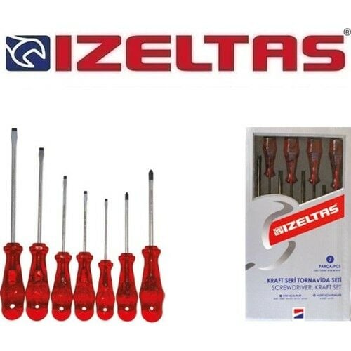 Izeltaş Kraft Seri Yıldız Ve Düz Tornavida Seti 7 Parça