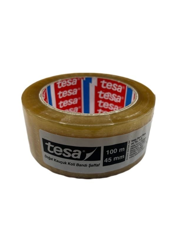 Tesa 4263 Doğal Kauçuk Koli Bandı Şeffaf 100m x 45 mm