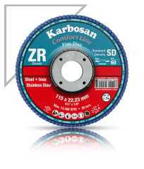 Flap zımpara 180 mm zr 60 Kum Karbosan