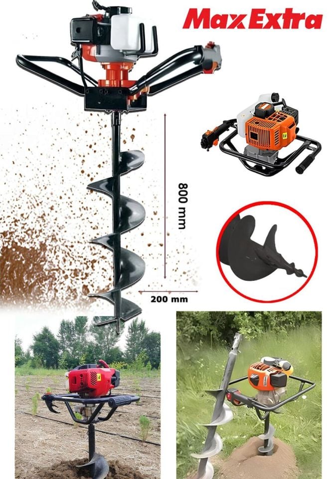 Toprak Delme Makinesi Max Extra Mx03D01 Benzinli