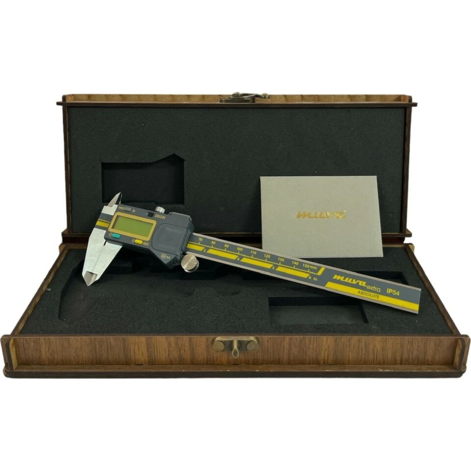 Muva 150mm Dijital Kumpas Kahverengi Ahşap Kutu IP54