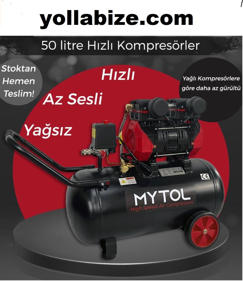 Hava Kompresoru Mytol 50 lt Yagsiz Az Sesli Myk-0501
