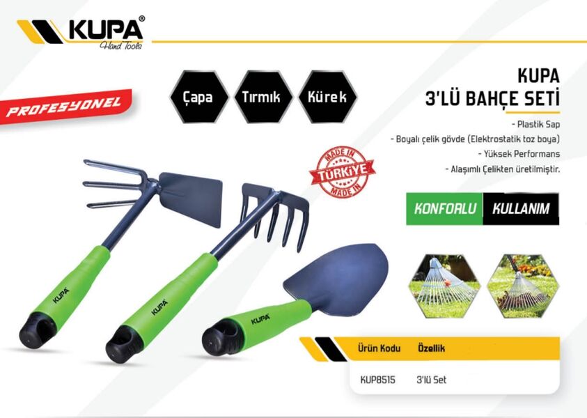 Bahçe Seti 3 Parça-Hobi Set Kupa