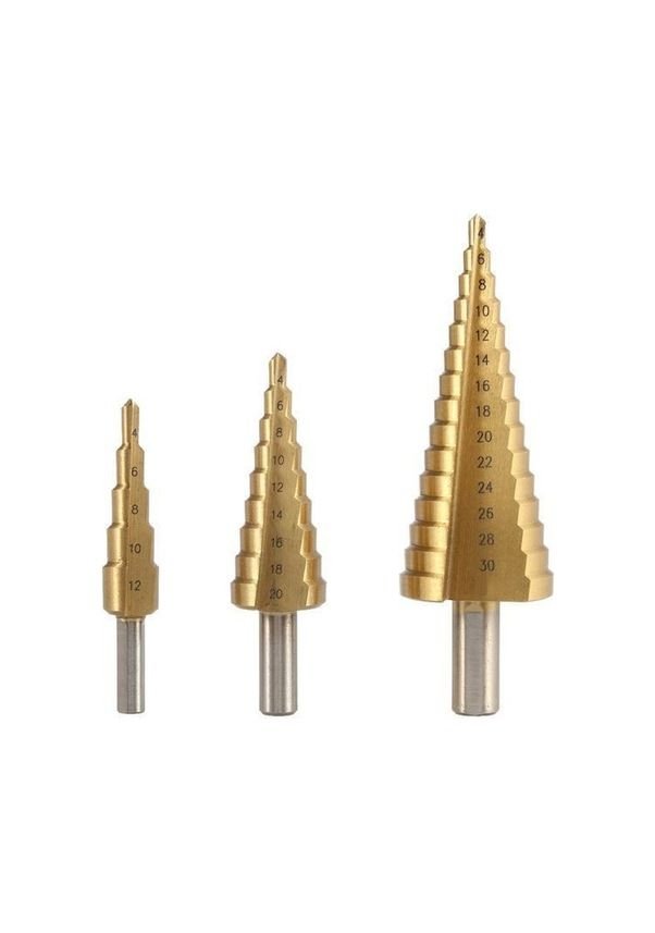 Kademeli Matkap Ucu 4-20 Mm Sarı Titanyum Kozalak Panç