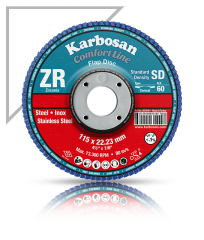 Flap zımpara 115 mm 60 Kum Zr Karbosan