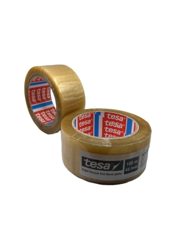 Tesa 4263 Doğal Kauçuk Koli Bandı Şeffaf 100m x 45 mm 12 Adet