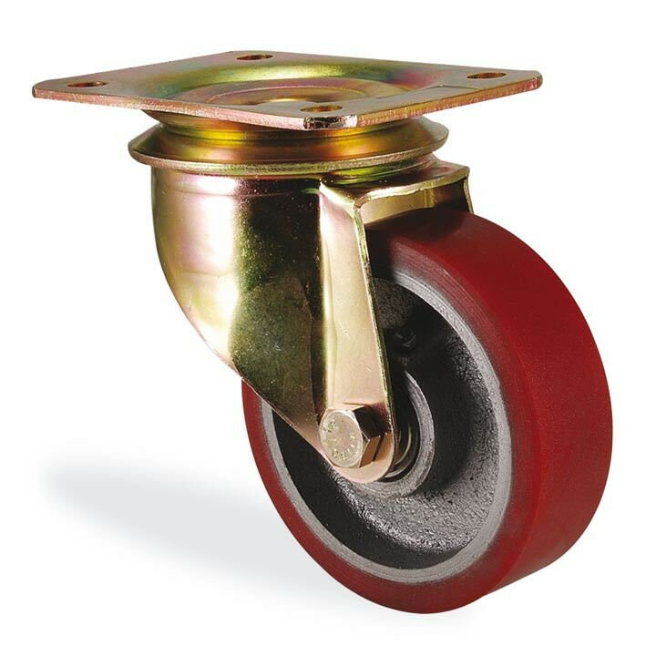 Döküm Teker Poliüretan kaplı 125 mm Kama Sarhoş