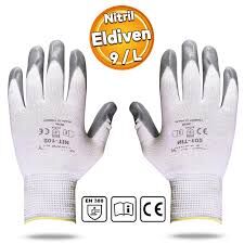 Gri Nitril Kaplama Örme İş Eldiveni Ply3 En388 Std