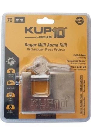 Yassı Kilit Kayar Milli 70 mm Kupa