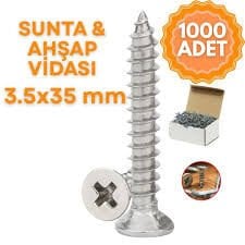 Sunta Vidası 3,5 mm Serisi Ölçü Seçenekli