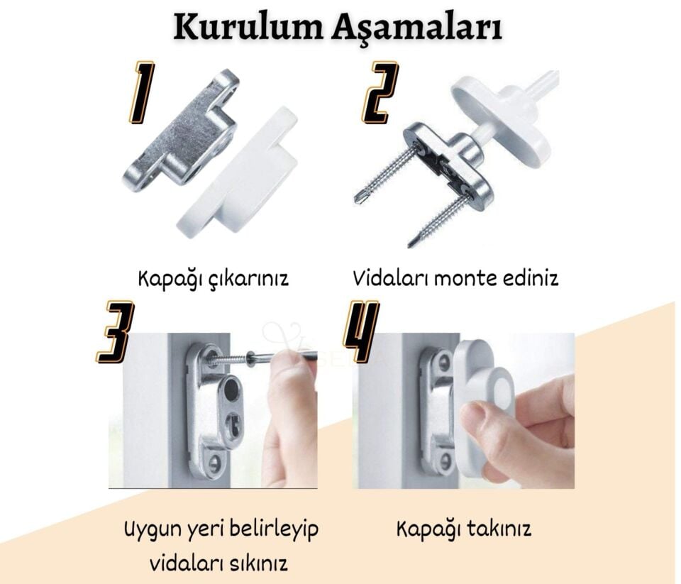 Emniyet Kilidi Çocuk Kilidi Halatlı Kidmix