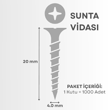 Sunta Vidası 4mm Serisi