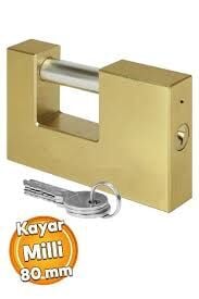 Yassi Kilit Kayar Milli 80 mm Std