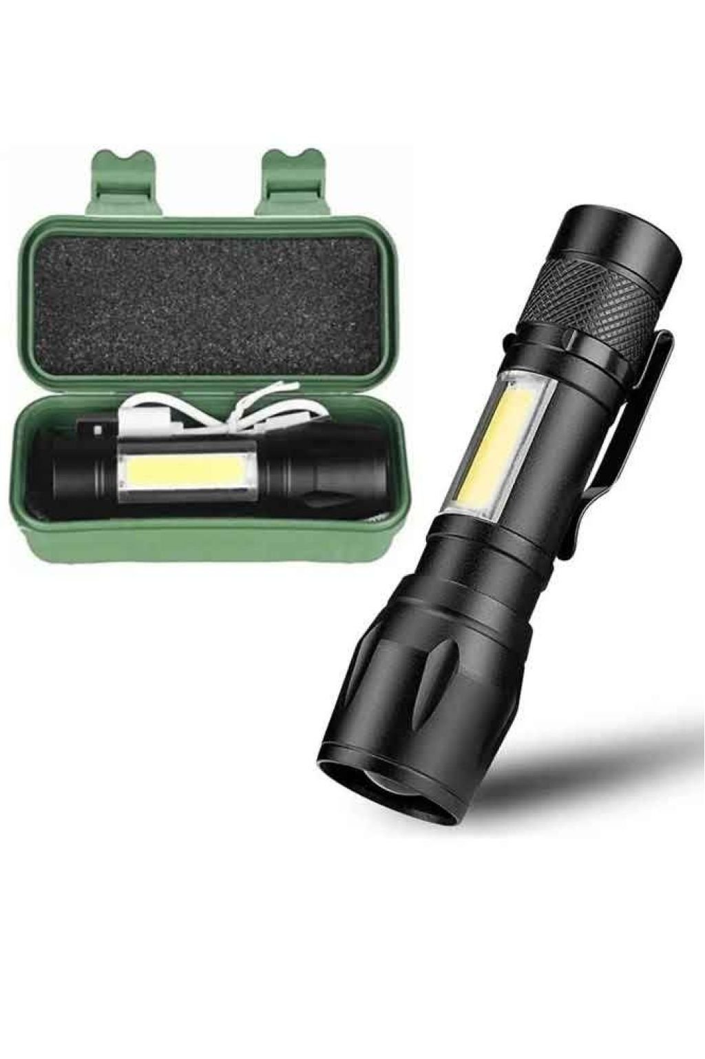 El Feneri Usb Şarjlı Kutulu Kamp Feneri