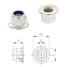 Fiberli Flanşlı Somun M 6 Din6926