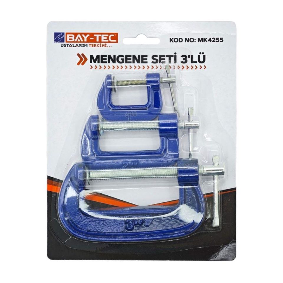 Bay-Tec Mengene Seti G Tipi 3Lü Mk4255