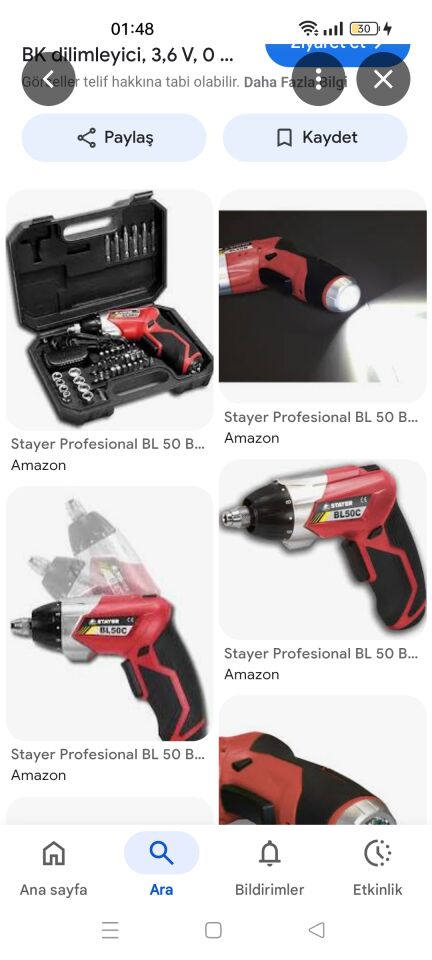 Stayer BL50BK  Akülü Vidalama Seti