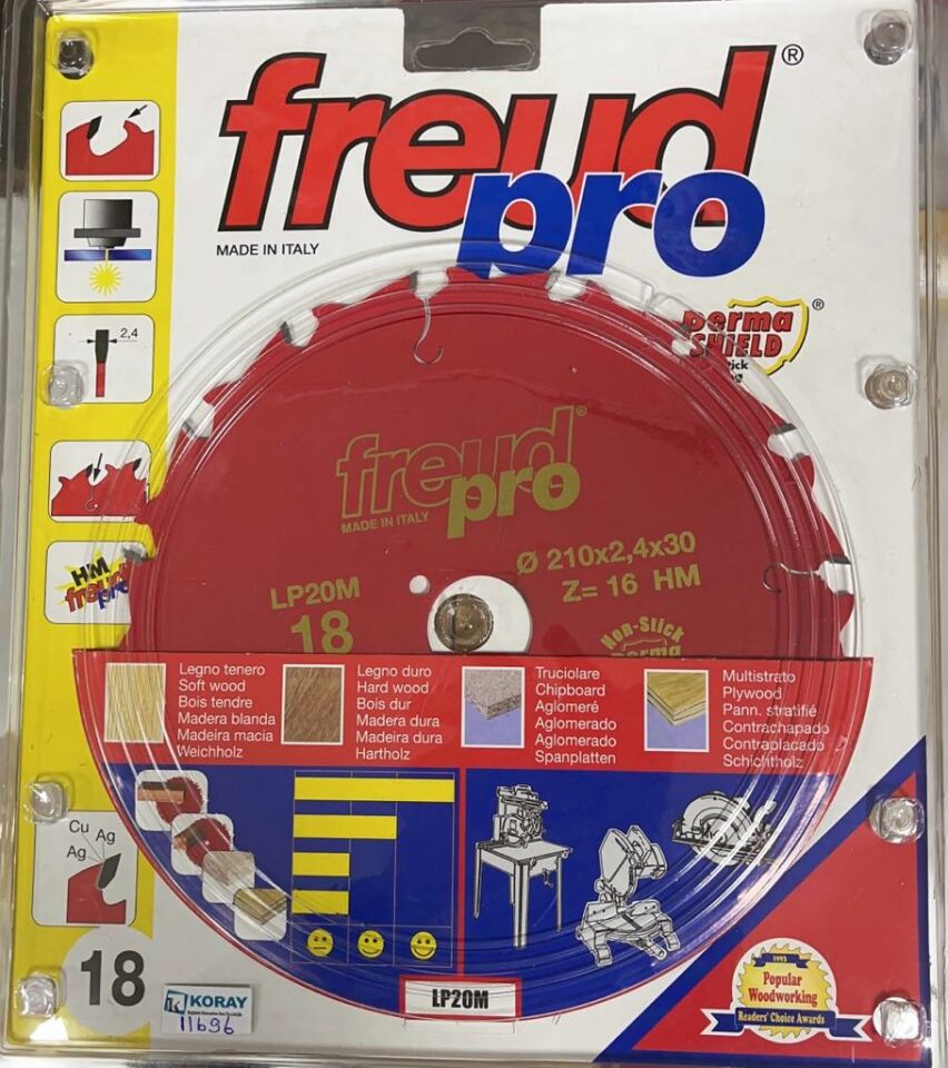 Freud Ahşap Daire Testere D=210-2.4-30-Z16 LP20M018P
