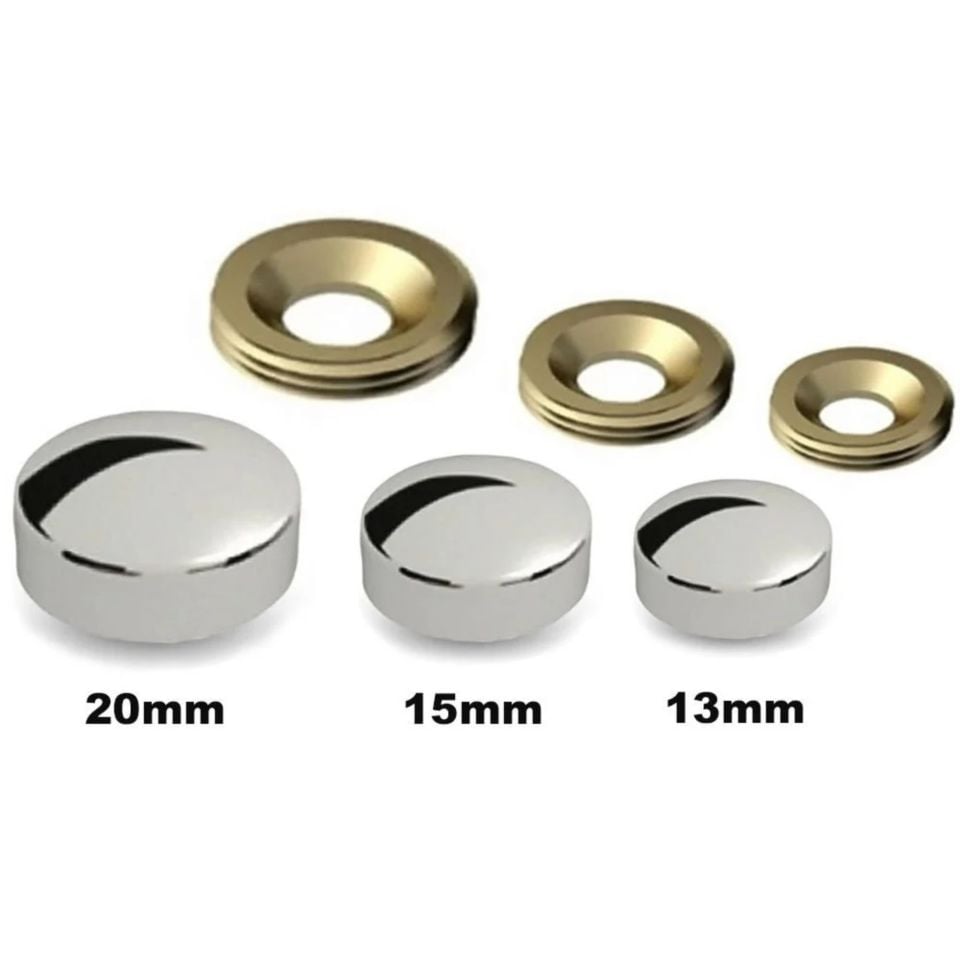 Vida Gizleme Kapağı Zamak 15mm
