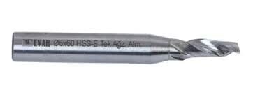 Evar Tek Ağız Alüminyum ve PVC Freze 6*8*20*100 mm