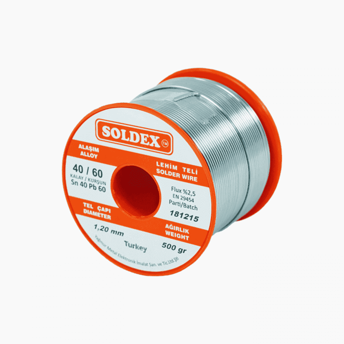 Lehim Teli Soldex 40/60 Sn40 Pb60 1,2 mm
