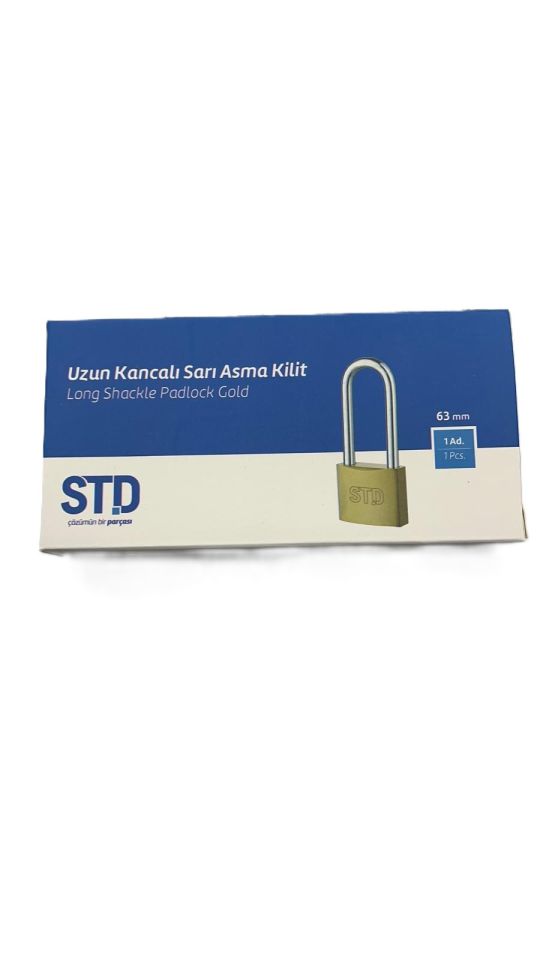Std Sarı Uzun Kanca Asma Kilit 63 Mm