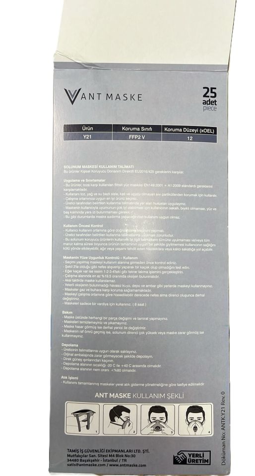 Toz Maskesi Ventilli Ffp2