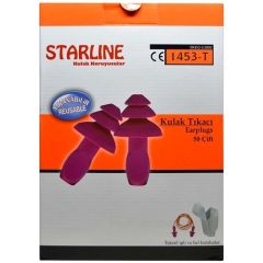 Kulak Tıkacı Starline 1453-C Plastik Ipli Bel Kutulu 50 Çift
