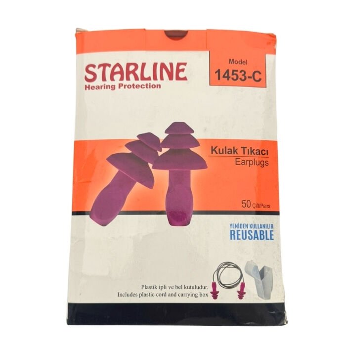 Kulak Tıkacı Starline 1453-C Plastik Ipli Bel Kutulu 50 Çift