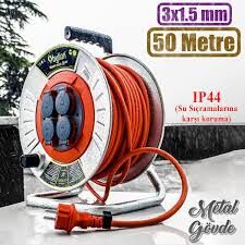 Bylion Makaralı Seyyar Uzatma Kablosu 3x1.5 mm 50 Metre