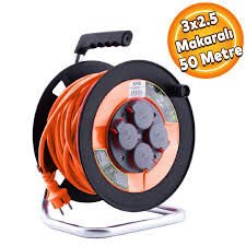 Bylion Makarali Seyyar Uzatma Kablosu 3x2.5 mm 50 Metre