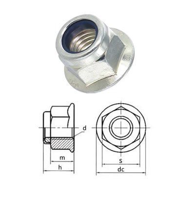 Fiberli Flanşlı Somun M 6 Dın6926