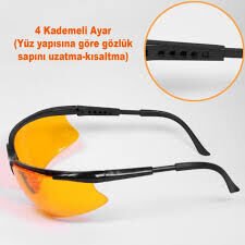 Safety Ayarli Sari Gözlük