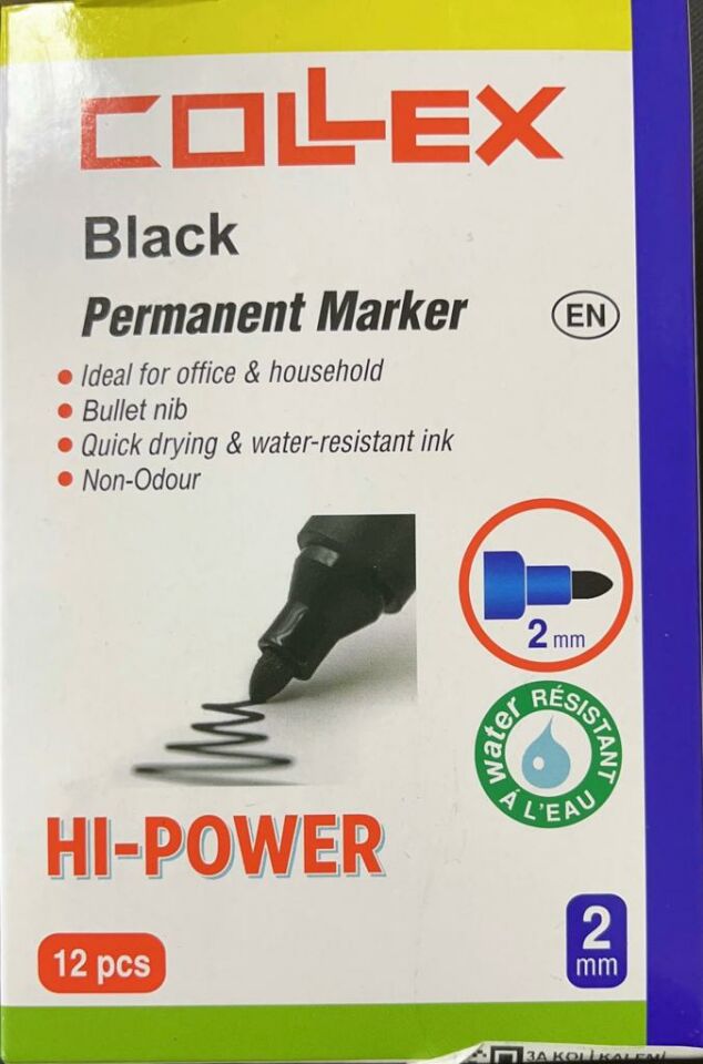 Koli Kalemi Permanent Marker Collex 12 Adet