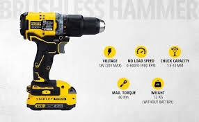 Stanley SBD715D2K 18V 2.0AH V20 Li-Ion Çift Akülü Matkap