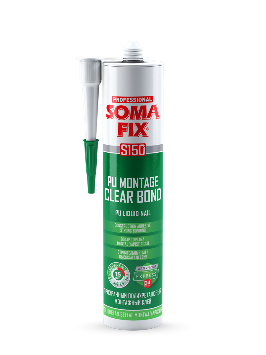 Somafix S150 310 ml Poliüretan Montaj Yapıştırıcı Sıvı Çivi