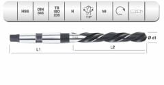 EVAR Silindirik Saplı Mors Konik Saplı Matkap Ucu-Hss 21 mm