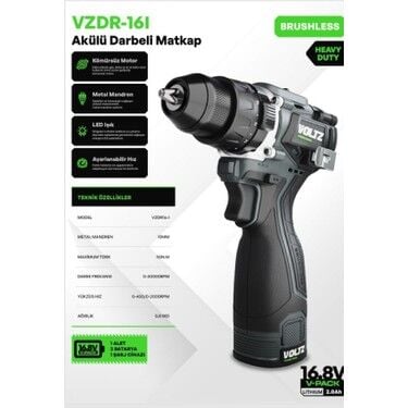 Voltz VZDR-161 Akülü Darbeli Matkap