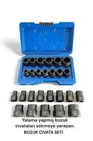 Hasarli Somun Sökme 3/8'' Lokma Takimi 13 Parça