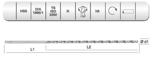 Evar 3 Mm Hss DIN1869-1 Çok Uzun Matkap Ucu