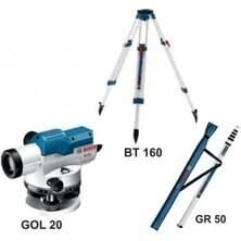Bosch Gol 26 D Optik Nivelman - (Bt 160 Tripod+Gr 500 Mira)