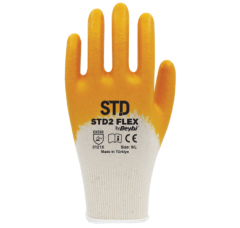 Beybi Std Fleks Eldiven Sarı Nitril İş Eldiveni