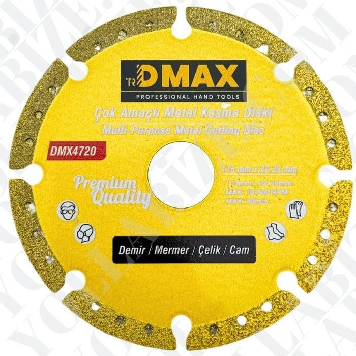 Dmax Çok Amaçlı Metal Kesme Disk 115mm x 22-23mm DMX4720