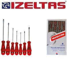 İzeltaş Kraft Seri Yıldız Ve Düz Tornavida Seti 7 Parça