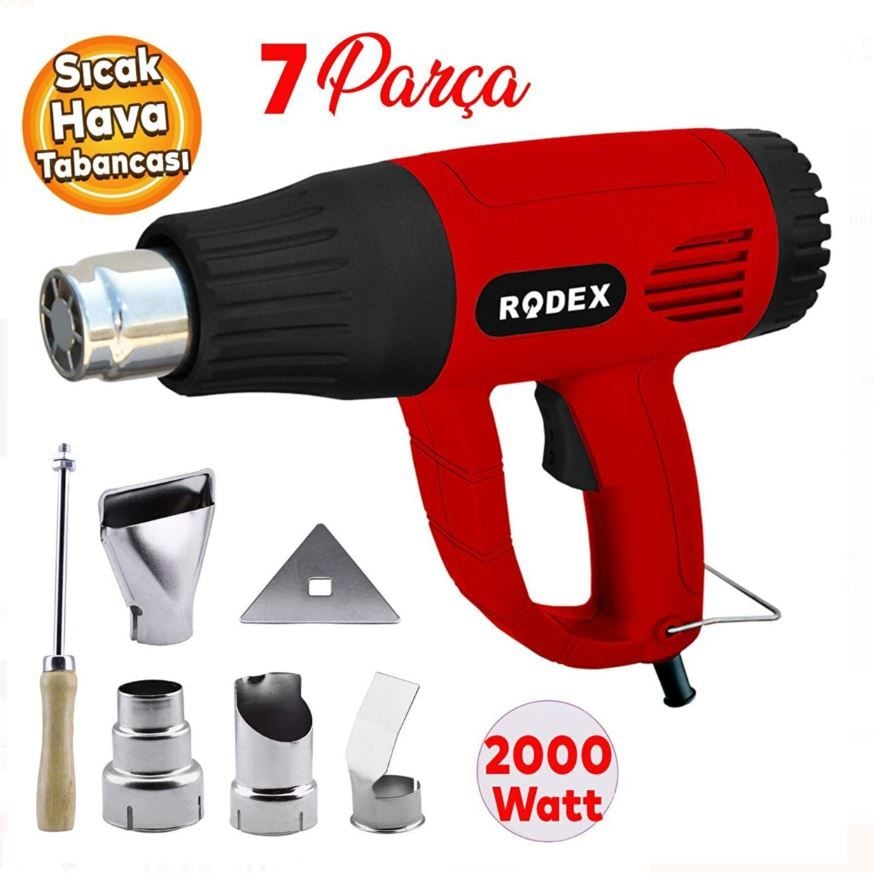 Sıcak Hava Tabancası 2 Kademeli 2000w Rodex Rdx303a