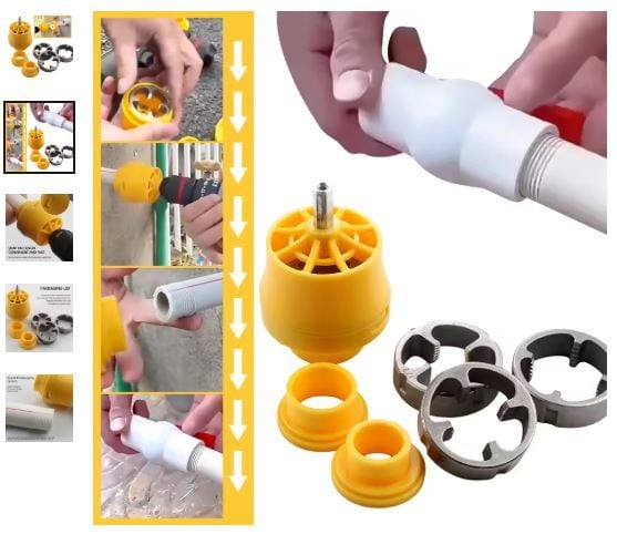 Plastik Su Boruları Diş Açma Seti Pvc Boru Diş Açma