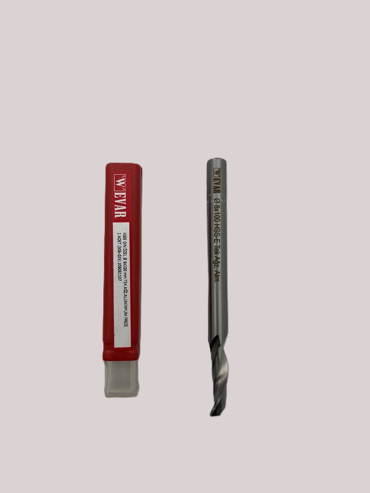 Evar Tek Ağız Alüminyum ve Pvc Freze 8*8*25*100 mm | Yollabize.com