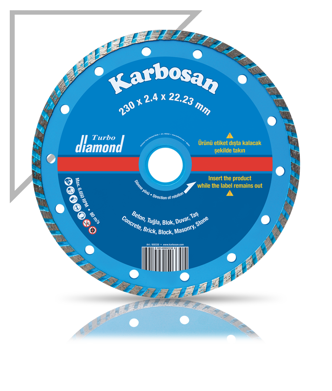 Karbosan Flanşlı Turbo Elmas Kesme Taşı 230 x 2.4 x 22