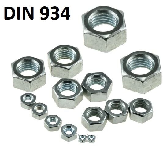 Çelik Somun Dın 934 Metrik 4 mm - 500 Adet
