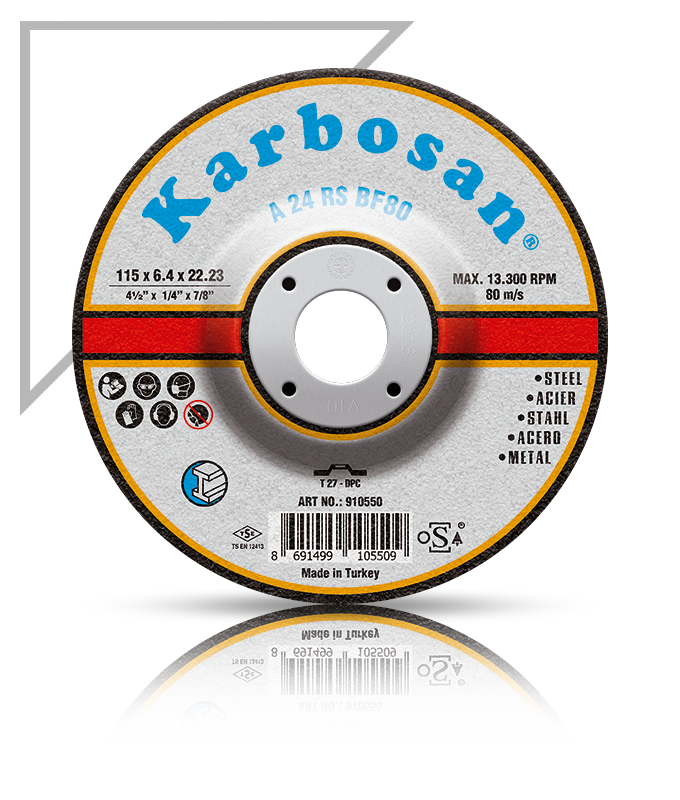 Karbosan Metal Çapakalma Taşlama Diskleri 115-6,4 mm